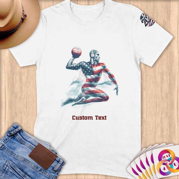 Physical Item S / White Water Polo Flight ~ Limited Edition 2024 "USA Excellence" ~ Personalized Softstyle T-Shirt