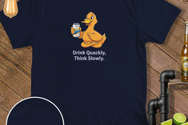 Drink Quackly, Think Slowly. ~ Ultra Soft T-Shirt ~ a Why Monday Needs a Pun (Science Says So) pick