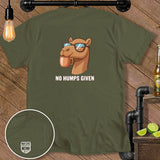 Olive t-shirt with camel graphic and 