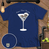 T-shirt with otter in martini glass and 