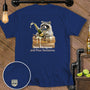 Raccoon with champagne bottle and text "Dom Pérrignon and Poor Decisions."