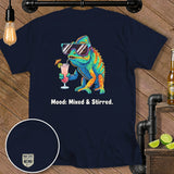 Chameleon with sunglasses drinks a cocktail and says 