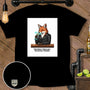 Fox in leather jacket drinks cocktail with text "Emotionally Unaalable, Aestheticly Thriving."