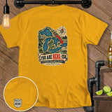 Yellow t-shirt with a Great Lakes map and 