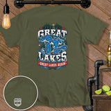 Olive green t-shirt with 