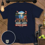 Navy t-shirt with 