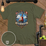 Olive green t-shirt with 