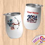 Physical Item 12 oz / White American Archer ~Limited Edition 2024 "USA Excellence" ~ Customizable 12oz Wine Tumbler with Lid