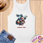 Physical Item S / White American Eagle Basketball Stars~Limited Edition 2024 "USA Excellence" ~ Customizable Supersoft Tank Top