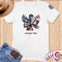 Physical Item S / White American Eagle Boxer~Limited Edition 2024 "USA Excellence" ~ Personalized Softstyle T-Shirt