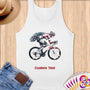 Physical Item S / White American Eagle Cyclist ~Limited Edition 2024 "USA Excellence" ~ Customizable Supersoft Tank Top