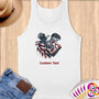 Physical Item S / White American Eagle Flag Boxing~Limited Edition 2024 "USA Excellence" ~ Customizable Supersoft Tank Top