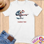 Physical Item S / White American Eagle Gymnast~Limited Edition 2024 "USA Excellence" ~ Personalized Softstyle T-Shirt