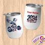 Physical Item 12 oz / White American Eagle Powerlifter ~Limited Edition 2024 "USA Excellence" ~ Customizable 12oz Wine Tumbler with Lid