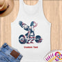 Physical Item S / White American Eagle Powerlifter ~Limited Edition 2024 "USA Excellence" ~ Customizable Supersoft Tank Top