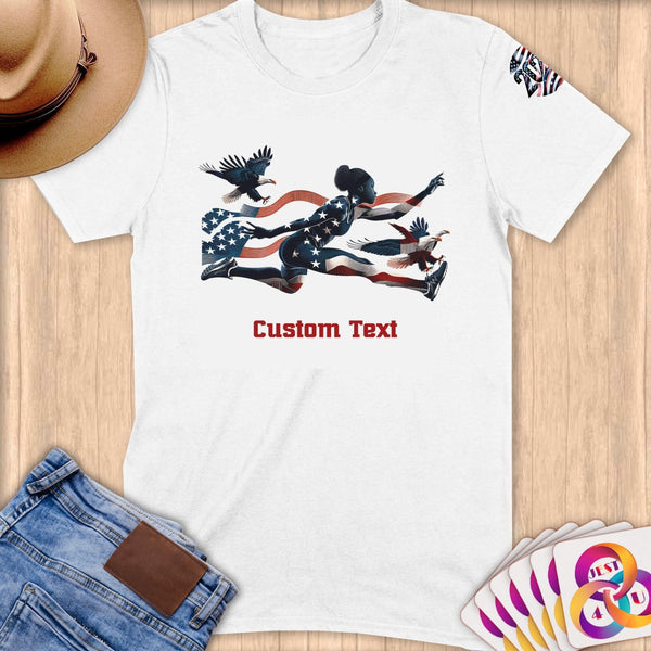 Physical Item S / White American Eagle Soars ~Limited Edition 2024 "USA Excellence" ~ Personalized Softstyle T-Shirt
