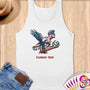 Physical Item S / White American Eagle Volleyball Player~Limited Edition 2024 "USA Excellence" ~ Customizable Supersoft Tank Top