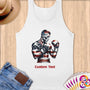 Physical Item S / White American Flag Boxer ~Limited Edition 2024 "USA Excellence" ~ Customizable Supersoft Tank Top