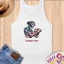 Physical Item S / White American Flag Boxing~Limited Edition 2024 "USA Excellence" ~ Customizable Supersoft Tank Top