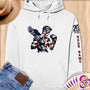Physical Item S / White American Flag Eagle Boxer~Limited Edition 2024 "USA Excellence" ~ Personalized Premium Hoodie