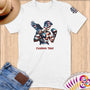Physical Item S / White American Flag Eagle Boxer~Limited Edition 2024 "USA Excellence" ~ Personalized Softstyle T-Shirt