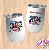 Physical Item 12 oz / White American Flag Horse~Limited Edition 2024 