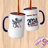 Physical Item 15oz / Blue American Flag Woman Eagle~Limited Edition 2024 