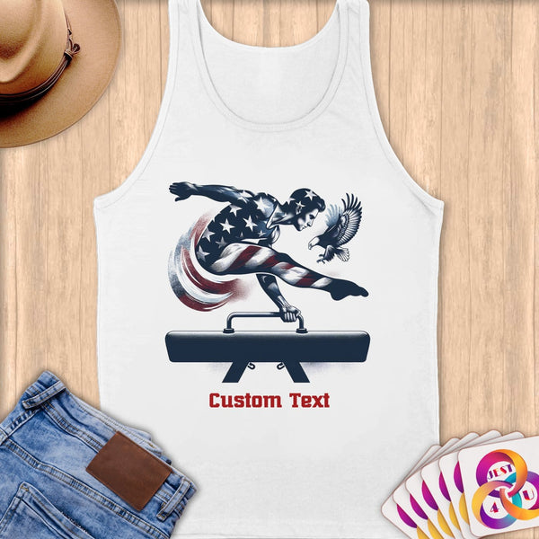 Physical Item S / White American Gymnastics Perfection ~Limited Edition 2024 "USA Excellence" ~ Customizable Supersoft Tank Top