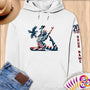 Physical Item S / White American Liberty Eagle Gymnast Pose~Limited Edition 2024 "USA Excellence" ~ Personalized Premium Hoodie