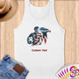 Physical Item S / White American Patriot Soccer Eagle~Limited Edition 2024 "USA Excellence" ~ Customizable Supersoft Tank Top
