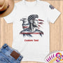 Physical Item S / White American Pride Eagle ~Limited Edition 2024 "USA Excellence" ~ Personalized Softstyle T-Shirt