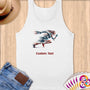 Physical Item S / White American Runner~Limited Edition 2024 "USA Excellence" ~ Customizable Supersoft Tank Top