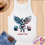 Physical Item S / White American Strongman ~Limited Edition 2024 "USA Excellence" ~ Customizable Supersoft Tank Top