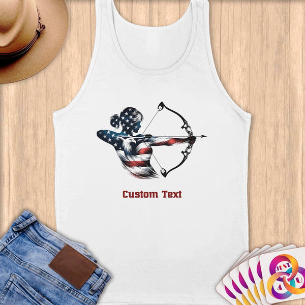Physical Item S / White Archer Patriotic~Limited Edition 2024 "USA Excellence" ~ Customizable Supersoft Tank Top