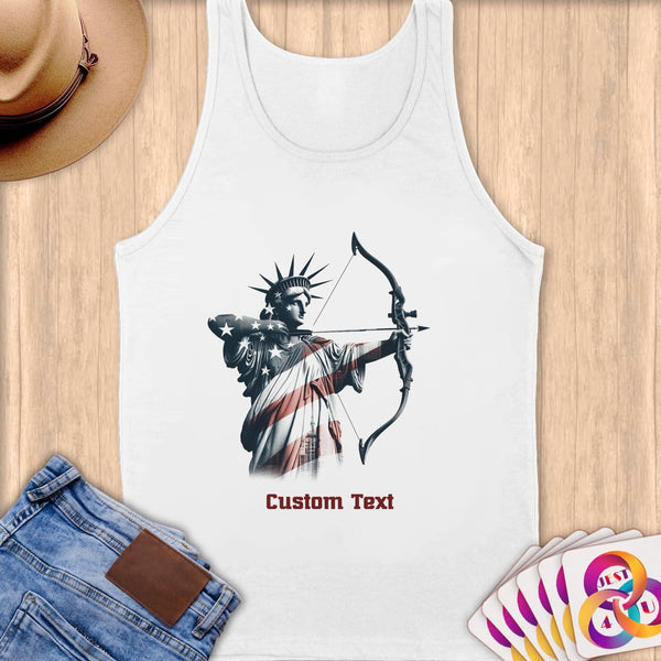 Physical Item S / White Archery Liberty ~ Limited Edition 2024 "USA Excellence" ~ Customizable Supersoft Tank Top
