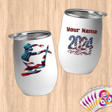 Physical Item 12 oz / White Artistic Swimmer Stripes ~ Limited Edition 2024 