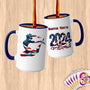 Physical Item 15oz / Blue Artistic Swimmer Stripes ~ Limited Edition 2024 "USA Excellence" ~ Customized Large 15oz Mug