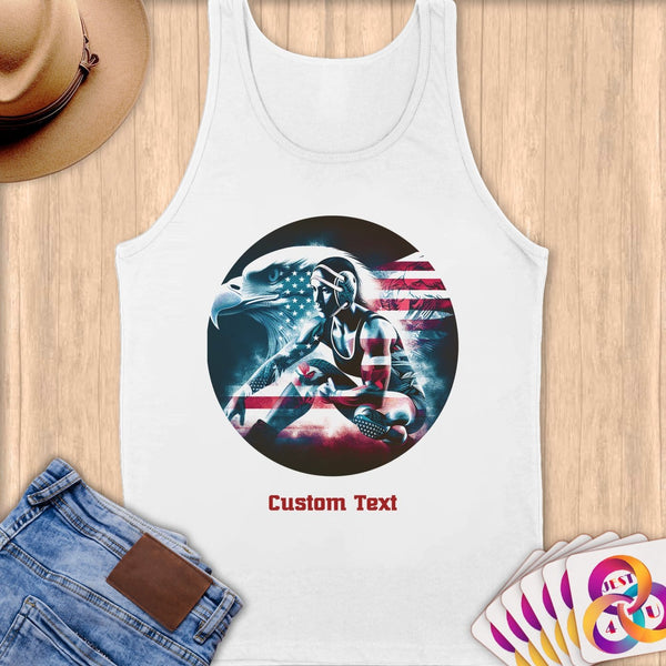 Physical Item S / White Athletic Dreams~Limited Edition 2024 "USA Excellence" ~ Customizable Supersoft Tank Top