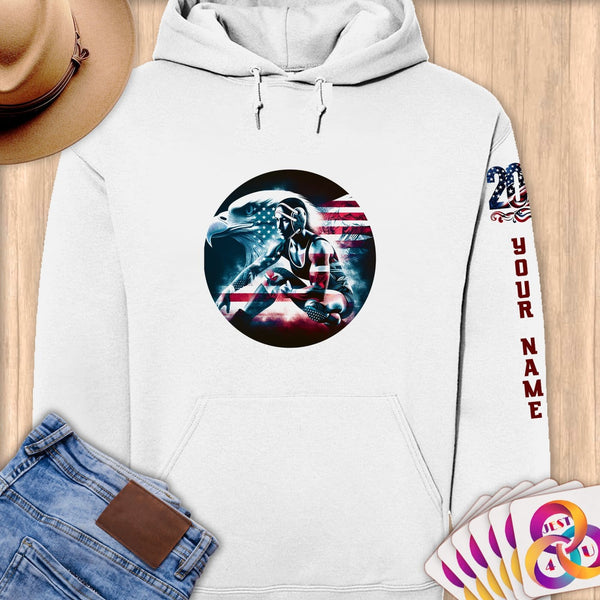 Physical Item S / White Athletic Dreams~Limited Edition 2024 "USA Excellence" ~ Personalized Premium Hoodie