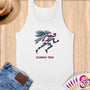 Physical Item S / White Athletic Patriotic Runner with Eagle~Limited Edition 2024 "USA Excellence" ~ Customizable Supersoft Tank Top