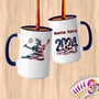 Physical Item 15oz / Blue Badminton Glory ~ Limited Edition 2024 "USA Excellence" ~ Customized Large 15oz Mug