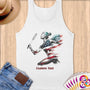 Physical Item S / White Badminton Hero ~ Limited Edition 2024 "USA Excellence" ~ Customizable Supersoft Tank Top