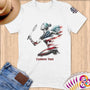 Physical Item S / White Badminton Hero ~ Limited Edition 2024 "USA Excellence" ~ Personalized Softstyle T-Shirt