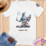 Physical Item S / White Badminton Liberty ~ Limited Edition 2024 "USA Excellence" ~ Personalized Softstyle T-Shirt