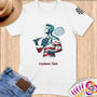 Physical Item S / White Badminton Patriot ~ Limited Edition 2024 "USA Excellence" ~ Personalized Softstyle T-Shirt
