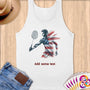 Physical Item S / White Badminton Sensation ~ Limited Edition 2024 "USA Excellence" ~ Customizable Supersoft Tank Top