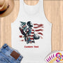Physical Item S / White Basket Liberty ~Limited Edition 2024 "USA Excellence" ~ Customizable Supersoft Tank Top