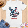 Physical Item S / White Basketball Eagle ~Limited Edition 2024 "USA Excellence" ~ Personalized Softstyle T-Shirt