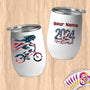 Physical Item 12 oz / White BMX Liberty ~ Limited Edition 2024 "USA Excellence" ~ Customizable 12oz Wine Tumbler with Lid