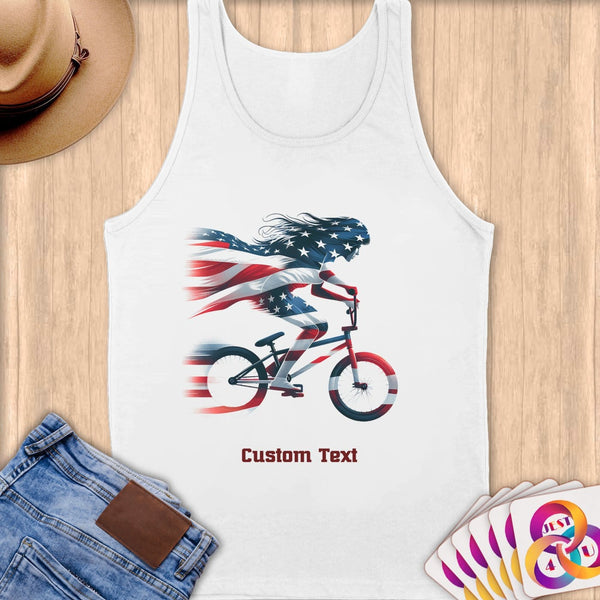 Physical Item S / White BMX Liberty ~ Limited Edition 2024 "USA Excellence" ~ Customizable Supersoft Tank Top
